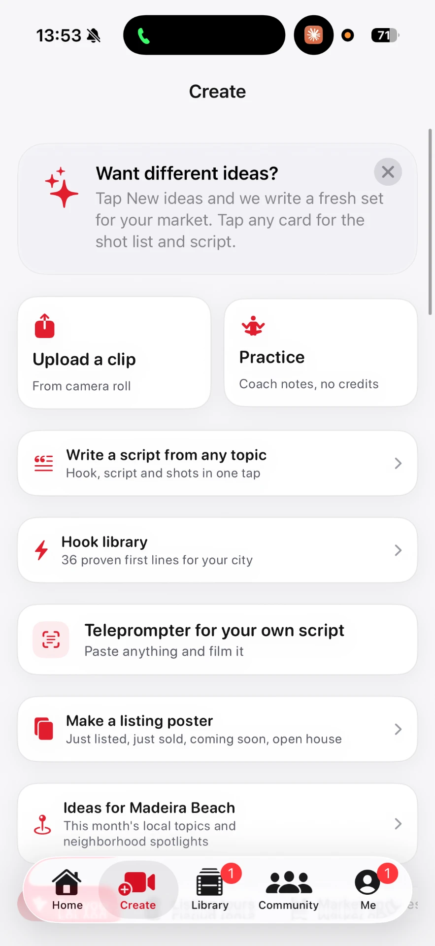 CloseUp app: Create tools